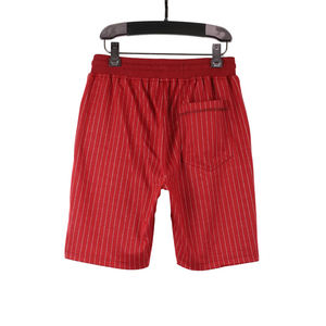 Short rouge décontracté pour hommes, rayures, cordon de serrage à la taille, course à pied, avec Service OEM, coton personnalisé, toutes tailles - Product Image 2