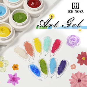 Esmalte en Gel Artístico ICE NOVA Libre de Hema/TPO/HPMA, Esmalte en Gel de Marca Privada, Pintura de Color Removible con Textura Tallada 3D - Product Image 5