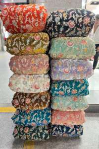 Tissu Fendy brodé au toucher doux pour vêtements de mariage, décoration intérieure, style Fendy élégant, tissu non tissé de luxe pour meubles pour garçons - Product Image 4