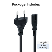 Vente chaude Eu cordon d'alimentation 2 broches câble d'alimentation fil pour ordinateur portable, prix de gros pas cher Ac Pc noir PVC 220V appareil ménager cuivre