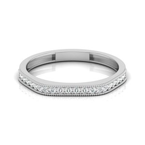 Ishi Diamonds 14k White Gold Flat Top <b>Stacking</b> Lab Grown Diamond <b>Ring</b> - Product Image 3