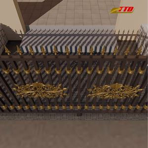 Heavy Duty Wrought Iron <b>Fencing</b> for Long Lasting Outdoor Use Metal Fence Panels for Privacy and Safety - Product Image 4