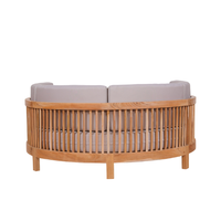 Muebles de Jardín con Diseño Moderno de Estilo Redondo Hechos de Madera de Teca Sólida de Indonesia