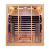 Desain Modern inframerah spektrum penuh medis rendah EMF merah terapi kesehatan uap basah kering 3 orang dalam ruangan ruang Sauna inframerah