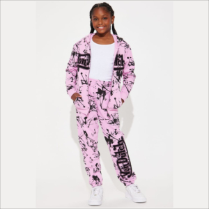 Chándales juveniles de alta calidad 100% algodón polar último diseño serigrafiado invierno otoño 2 piezas chico chándales fabricación - Product Image 4