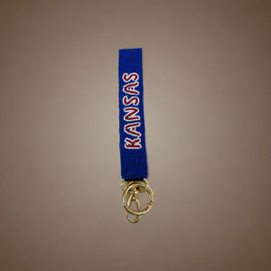 Gameday Accessoire de sport fait main Broderie perlée Porte-clés à paillettes en tissu couleurs d'équipe Porte-clés pour montrer votre esprit d'équipe - Product Image 1