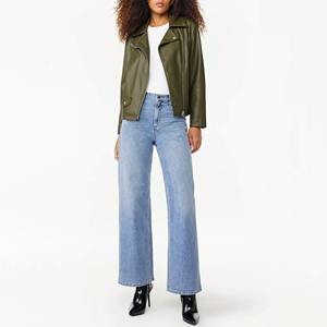 Veste en cuir en toile véritable de haute qualité, légère et de mode, pour femmes, en moto, respirante, personnalisable, vente en gros - Product Image 2