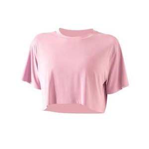 Top corto personalizado, camisetas transpirables a la venta, gran oferta, Top corto para mujer, camisetas lisas para gimnasio y ropa informal, Top de manga corta - Product Image 4