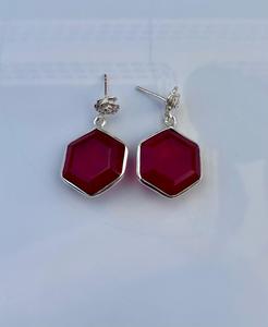 925 <b>Sterling</b> <b>Silver</b> Ruby Handmade <b>Earring</b> , Beautiful <b>Women</b> <b>Earring</b> . - Product Image 4