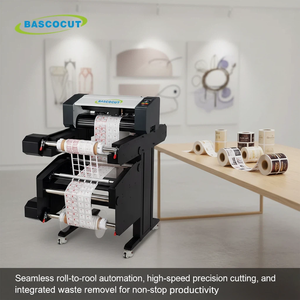 Système de découpe automatique de contournement haute vitesse pour étiquettes numériques en rouleau, avec finition post-presse et découpeuse d'étiquettes en rouleau - Product Image 1