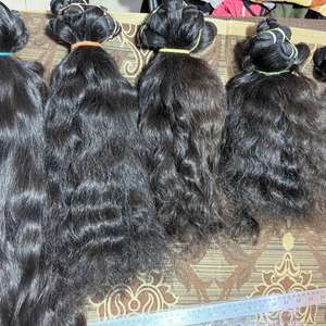 Hot Selling 100% Human Raw Indian <b>Hair</b> Extensions Bouncy <b>Curly</b> Bundles Natural Unprocessed Machine Double Weft 100g/<b>piece</b> - Product Image 4