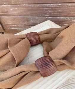 แหวนผ้าเช็ดปากทำจากไม้ขัดเงาทันสมัยสินค้าขายดีในการตกแต่งโต๊ะแหวนผ้าเช็ดปากเงิน - Product Image 2