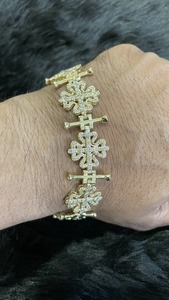 Bracelet Bertling Style Hip Hop avec bijoux étincelants en diamant véritable de 8.00 ct pour occasions spéciales et vêtements de tous les jours de l'Inde Bijoux de mode - Product Image 2