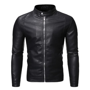 Ventes directes transfrontalières veste en cuir de mouton de grande taille pour hommes col montant d'automne pour la moto d'hiver des jeunes - Product Image 4