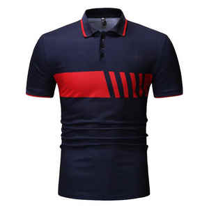 Polo informal de manga corta con cuello vuelto ajustado para hombre, camisa Polo de sublimación al por mayor con logotipo de diseño personalizado para hombre - Product Image 1