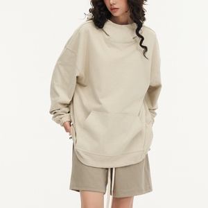 Pull à capuche surdimensionné à la mode décontracté personnalisé respirant et imperméable avec col imprimé pour la saison automne printemps - Product Image 3