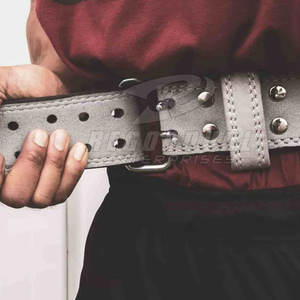 เข็มขัดยกน้ำหนักแบบง่ามคู่ทนทานเข็มขัดออกกำลังกายหนังปรับได้เข็มขัดสองง่ามสำหรับฝึกน้ำหนัก - Product Image 6