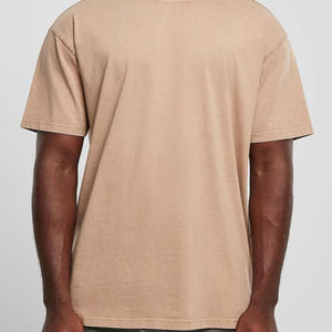 Camiseta Holgada de Corte Cuadrado con Hombros Caídos, 260 g/m², Estilo Vintage, Cuello Alto Simulado, para Hombre, al por Mayor - Product Image 1