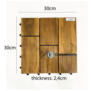 Tuiles à emboîtement en bois d'acacia naturel au design contemporain du fournisseur vietnamien Terrasse modulaire antidérapante pour balcon extérieur - Product Image 4
