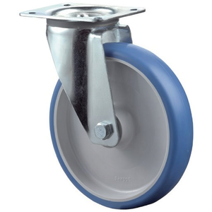 Ruedas Giratorias para Muebles BS, Base de Poliuretano, Diámetro de Rueda de 100 mm, Capacidad de Carga de 125 kg, Ruedas para Muebles L104 x W80 mm - Product Image 3