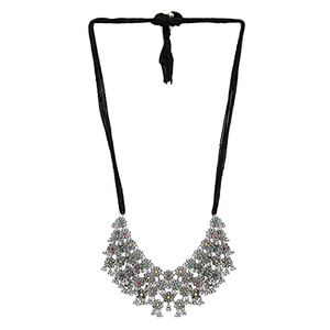 Fabricación India Diseñador exclusivo Moda Latón oxidado Flor Multicolor Collar joyería Fiesta de aniversario Desgaste - Product Image 3