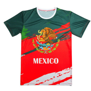 Camiseta de Poliéster de Manga Corta con Estampado Digital 3D de la Serie Águila Mexicana para Adultos, para Estrellas y Aficionados del Fútbol - Product Image 3