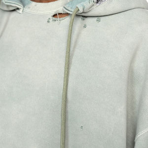 Vente en gros Vêtements de rue surdimensionnés en coton, polyester, sweat à capuche confortable et à séchage rapide pour hommes, sweats à capuche délavés à l'acide - Product Image 2