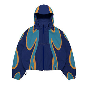 Conjunto Deportivo Cortavientos con Capucha para Hombre, Logotipo Personalizado, Bloques de Color Sólido, Reflectante, Ligero, Impermeable, Ropa Deportiva de Primavera - Product Image 3