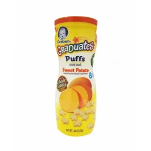 Gerber Graduates Puffs Cereal Snack Sweet Potato Naturally Flavored with Other Natural Flavors 1.48 Ounce 6 Count