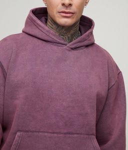 Top qualité 100% coton lavage à l'acide pull hommes sweats à capuche et sweat personnalisé sérigraphié Logo à capuche Streetwear à capuche - Product Image 6