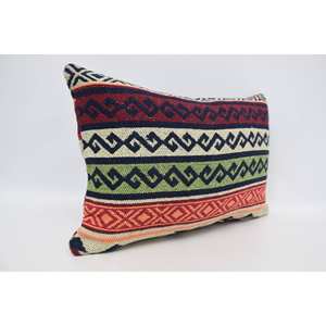<b>Red</b> 16x24 Wool Pillow with Traditional Geometric Design Luxury Floral and Vintage Pattern Woven Technique Portable <b>Bedding</b> - Product Image 4