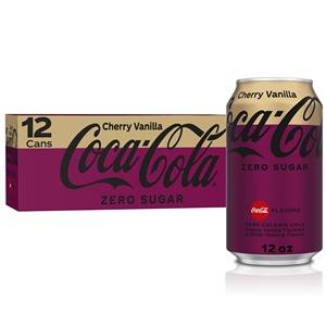 Vente en gros de canettes Coca Cola CHERRY VANILLE ZÉRO SUCRE 330ML boisson gazeuse soda boissons exotiques - Product Image 2
