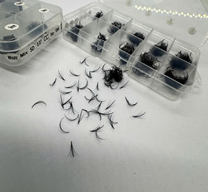 Fans pré-faits professionnels et vaporeux, courbure D, look naturel, extensions de cils en éventail, extensions de cils volumineuses, cils en grappe - Product Image 1