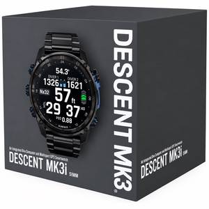 Descent Mk3i-<b>Watch</b>-Style Dive Computer, 51mm, Carbon Gray DLC Titanium / <b>Black</b> Silicone Band Smartwatch - Product Image 6