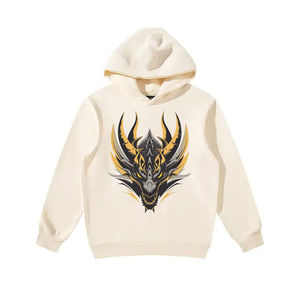 Sweats à capuche pour hommes de haute qualité, délavés à l'acide, effet usé, tissu tissé lourd, imprimé à l'écran, teinture unie - Product Image 5