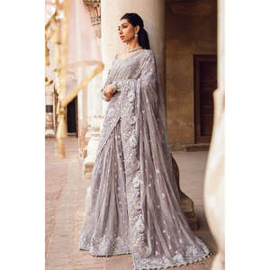 Marai.B Light <b>Purple</b> Soft Net Luxury Wedding Couture <b>Saree</b> MC-1016 IFORA-TC-1625 - Product Image 5
