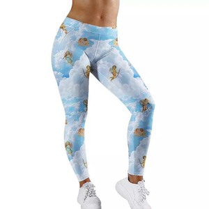 Gym Fitness <b>Capri</b> Yoga <b>Legging</b> Women Clothing High Waist Top Quality Sublimated Printed Drawstring Custom Material Woman <b>Capri</b> - Product Image 4