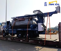 Plateforme de forage de puits d'eau de 300 mètres, plateforme de forage montée sur camion avec compresseur d'air, machine de forage montée sur camion à vendre