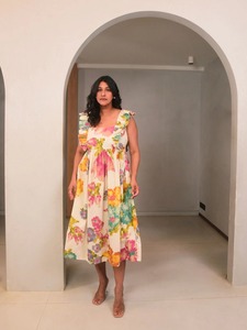 Robe indienne faite à la main en coton pour femmes, tenue décontractée d'été élégante, logo de mariage personnalisé, taille naturelle tissée pour le voyage - Product Image 2