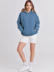 Sweat-shirt à capuche pour femme personnalisé, décontracté, ample, à épaules tombantes, sweat-shirt vierge, surdimensionné - Product Image 4