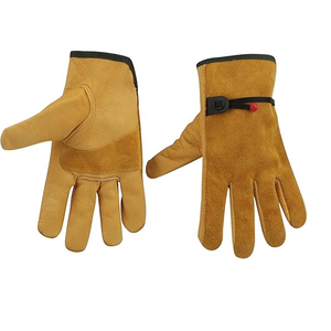 Gants de travail en cuir de chèvre bon marché pour hommes, résistants à l'usure, anti-coupures, respirants, sûrs pour une utilisation en extérieur et en entreprise, longueur du poignet - Product Image 2
