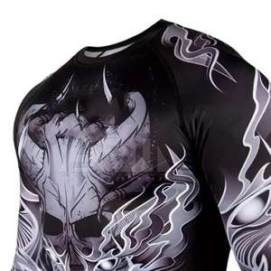 Ropa de Entrenamiento Ajustada y Transpirable para Hombre, Camiseta de Protección Solar de Spandex/Poliéster de Alta Calidad - Product Image 5
