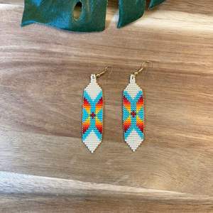 Moda mujer exagerada Boho borla pendientes largos niñas cuentas hechas a mano tejidas pendientes de moda Hawaii playa pendientes joyería - Product Image 5