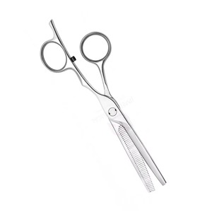 OEM Custom Stainless Steel <b>Hair</b> <b>Thinning</b> <b>Scissors</b> Right-Handed Barber Tools 32 Teeth Sharp Polished Fixed Finger Rest for - Product Image 6