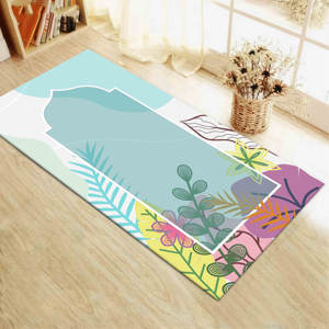 Alfombra de Oración Islámica Floral: Alfombra Delgada Estampada para Adoración, con Pelo Suave - Product Image 2