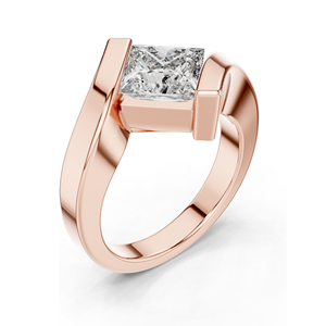 Anillo de Diamantes de Laboratorio de 2 Quilates para Mujer, Claridad VVS-VS EF, Oro de 18 Quilates, 14 Quilates, 10 Quilates y Plata 925, Oro Rosa, Amarillo, Blanco y Moissanita - Product Image 5