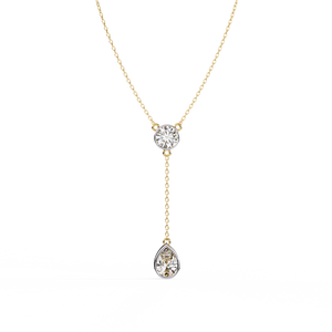 Collar con Colgante de Diamante Cultivado en Laboratorio de Oro de 18K, Hermoso Amuleto para Chicas con Alto Lujo y Estilo - Product Image 1