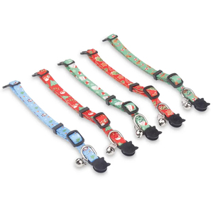 2023 personnalisé haute qualité Polyester Nylon chat collier luxe échappée sécurité conception Unique impression personnalisé nouveau pas cher animal de compagnie - Product Image 4