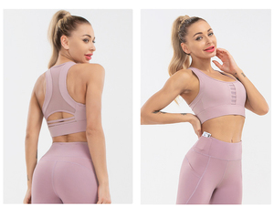 Venta al por mayor de Sujetador de Fitness con Espalda Cruzada Sexo Gimnasio Ropa de Yoga Logotipo Personalizado Mujeres Elástico Suave Compresión Sujetador Deportivo con Espalda Ajustable Cruzada - Product Image 3