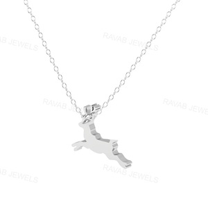 Export Gift Custom 16x12mm Solid Sterling Silver Women Fine <b>Necklace</b> Fashionable <b>Simple</b> Wedding Fine Jewelry Competitive Gift - Product Image 6